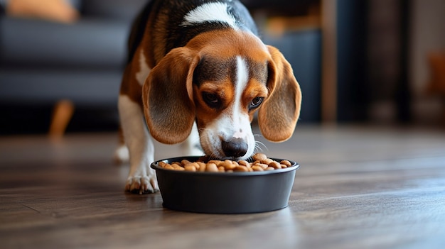 retrato-adorable-beagle-comiendo_23-2151793795